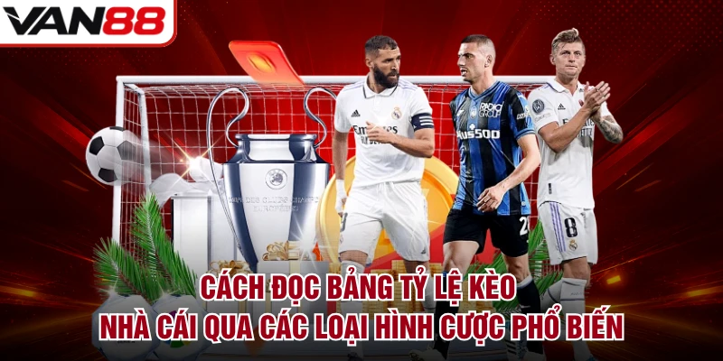 Cách đọc bảng tỷ lệ kèo nhà cái qua các loại hình cược phổ biến